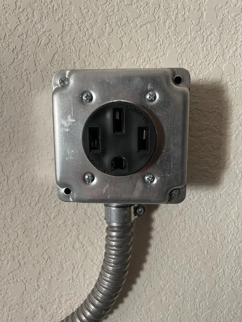 NEMA 14-50 outlet installed for Electrical Panel Upgrade in Lower Nazareth